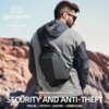 Sac antivol à bandoulière multifonction Anti-vol imperméable pour homme