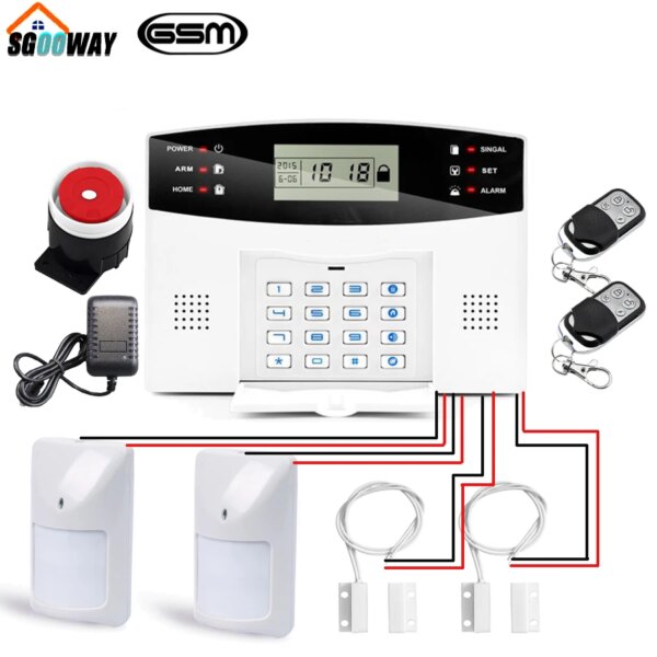 alarme – système d'alarme de sécurité domestique filaire sans fil, gsm