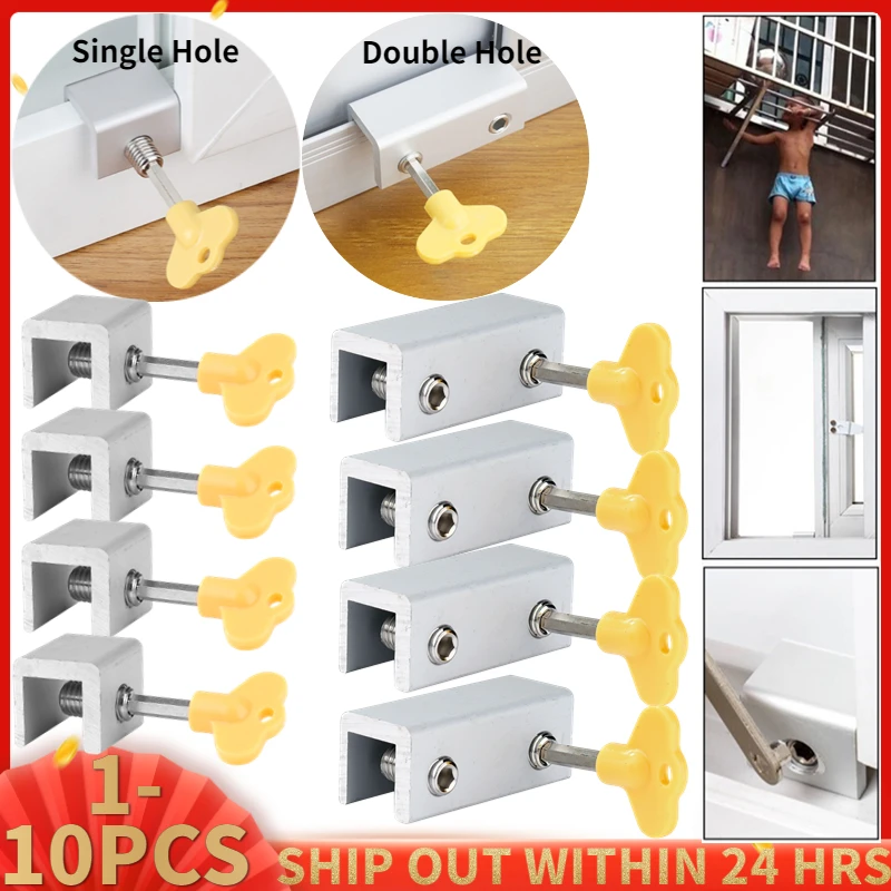 serrure porte Verrou de sécurité pour fenêtre, limite de verrouillage pour porte coulissante
