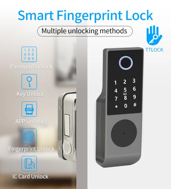 6222-f3d87b.jpg serrure porte intelligente de porte extérieure, Double serrure à empreintes digitales étanche