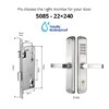 Serrure porte verre en acier inoxydable