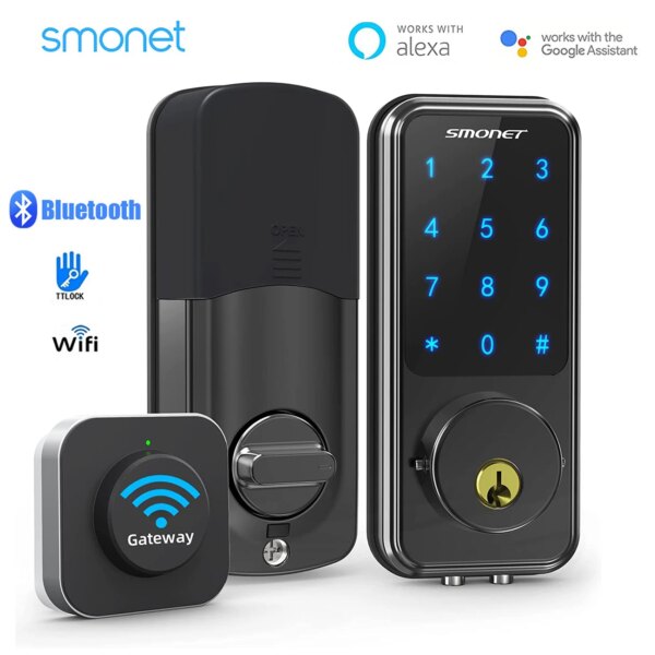 serrure porte intelligentes pour porte d'entrée, avec passerelle G2