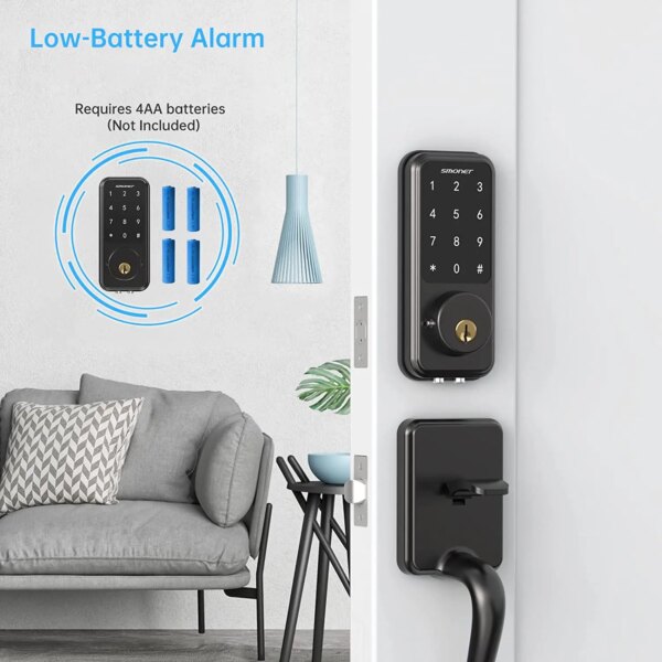 serrure porte intelligentes pour porte d'entrée, avec passerelle G2