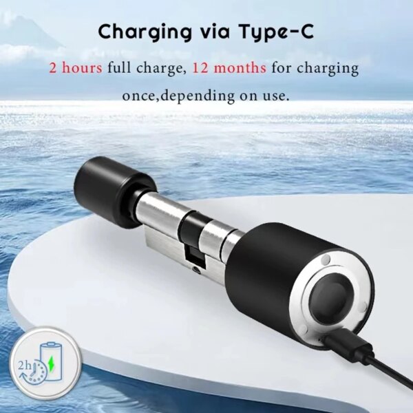 Serrure de porte intelligente biométrique à empreintes digitales