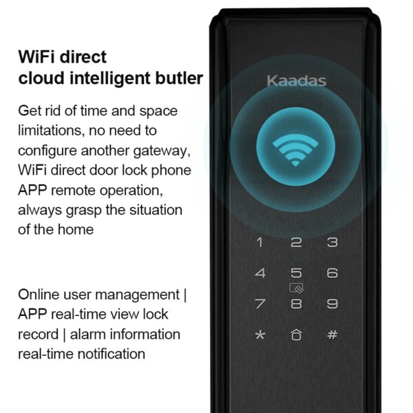 serrure porte électronique Wifi, Identification par empreinte digitale