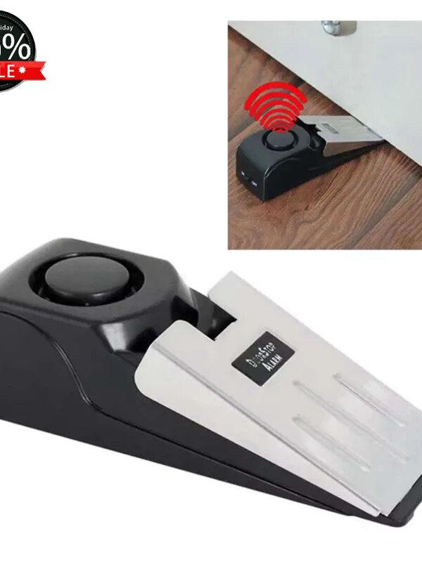 serrure porte Arrêt de porte sans fil 125db, capteur de vibrations