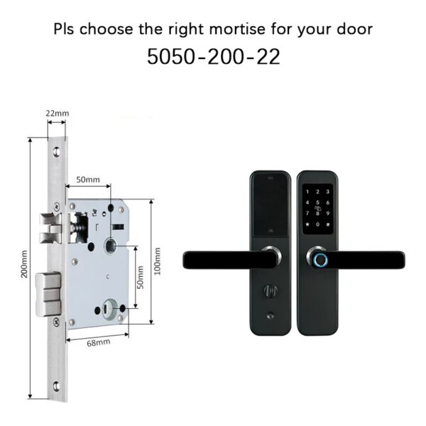 6742-c45bab.jpg serrure porte intelligente Bluetooth, avec lecteur de carte NFC