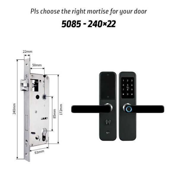 6768-11031e.jpg serrure porte intelligente Bluetooth, avec lecteur de carte NFC