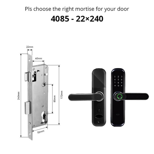 serrure porte biométrique intelligente à empreintes digitales