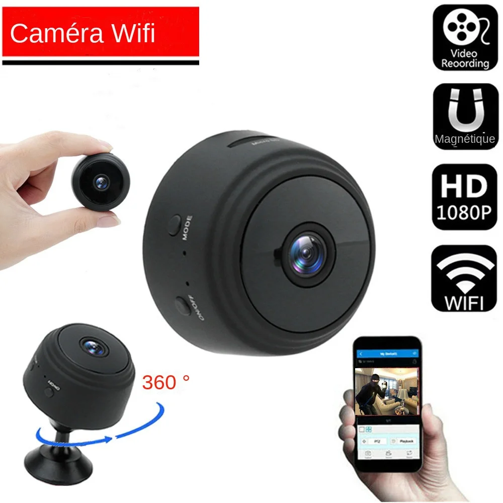 Mini caméra de Surveillance WiFi HD A9, enregistreur vocal sans fil, pour maison connectée