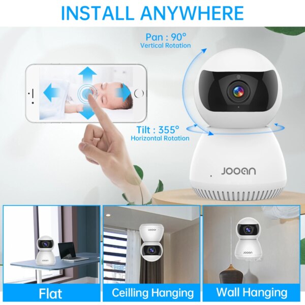 6978-e9e088.jpg Jooan 1080P caméra IP sans fil 2.4G Wifi bébé moniteur maison caméra de Surveillance intérieure détection de mouvement CCTV sécurité caméra IP