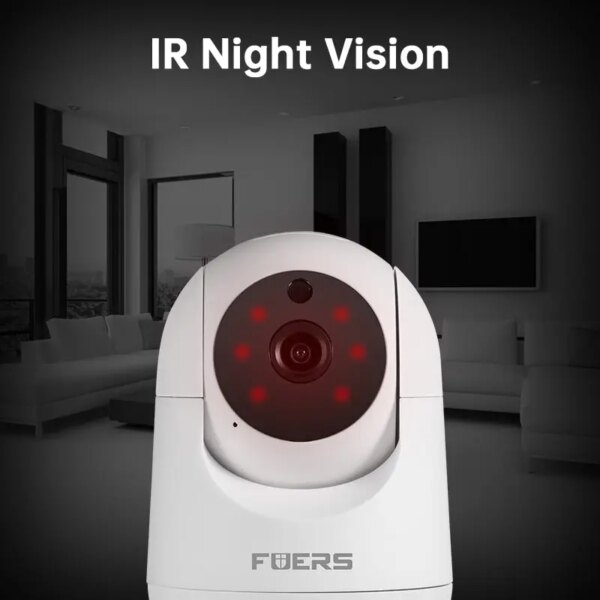Fuers – caméra de Surveillance intérieure IP WiFi 3MP, dispositif de sécurité sans fil, suivi automatique, babyphone vidéo, pour animaux domestiques, Tuya Smart Home