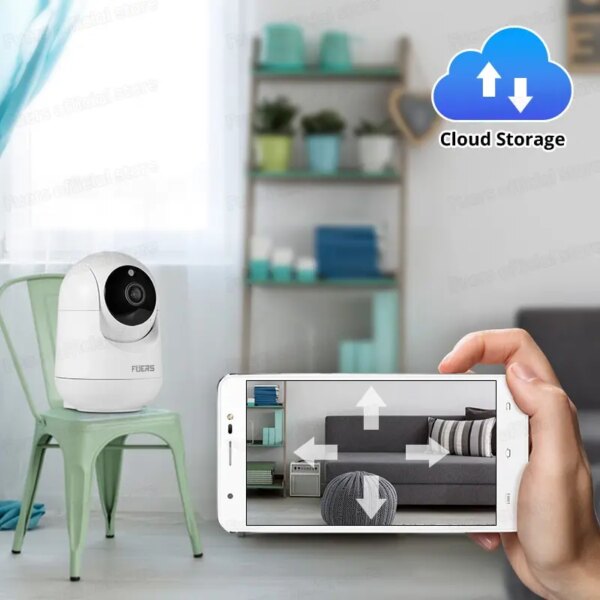 Fuers – caméra de Surveillance intérieure IP WiFi 3MP, dispositif de sécurité sans fil, suivi automatique, babyphone vidéo, pour animaux domestiques, Tuya Smart Home