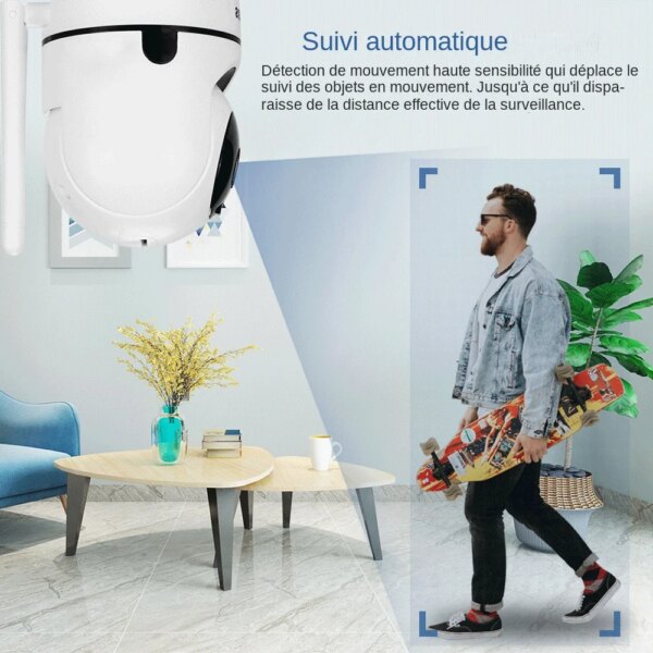 7041-a6c70e.jpg INQMEGA – Mini caméra de Surveillance intelligente IP Wifi Cloud hd 1080P, dispositif de sécurité domestique sans fil, avec suivi automatique et suivi humain