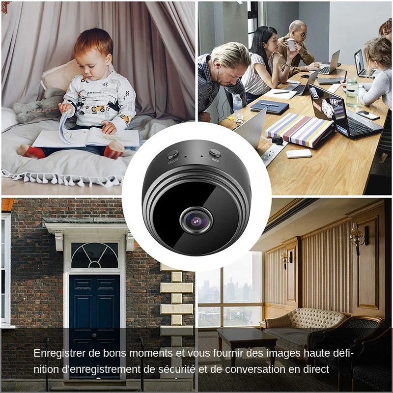 A9 – Mini caméra de surveillance sans fil WiFi, moniteu