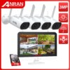 ANRAN 3MP 8CH Kit de Caméras de Surveillance avec 13" Moniteur sans Fil CCTV