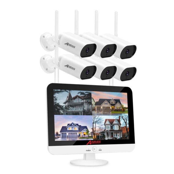 ANRAN 3MP 8CH Kit de Caméras de Surveillance avec 13" Moniteur sans Fil CCTV