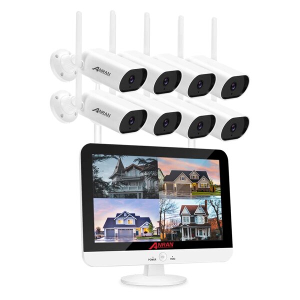 7106-ddbc19.jpg ANRAN 3MP 8CH Kit de Caméras de Surveillance avec 13" Moniteur sans Fil CCTV