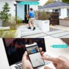 Dispositif de Surveillance Extérieure IP Sans Fil, Caméra de Sécurité de 8MP avec WiFi Capacité HD et 4K, Comporte un Double Objectif, un Zoom Numérique 8X et une Vision Nocturne avec Couleur IP66