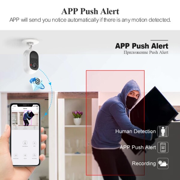 Techage – caméra de surveillance solaire IP WIFI HD 4MP, dispositif de sécurité sans fil, avec batterie Rechargeable, Audio bidirectionnel, détection de mouvement PIR