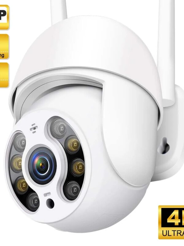 camera de surveillance IP 8MP 4K WiFi caméra PTZ extérieure 5MP HD
