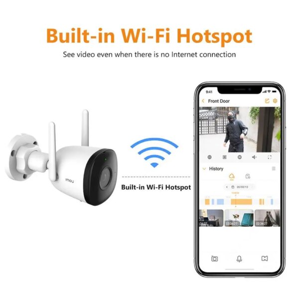 camera de surveillance extérieure ip Wifi 2C 4MP 2MP, dispositif de sécurité sans fil