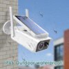 camera solaire bullet solaire IP WiFi 3MP, dispositif de sécurité IP66