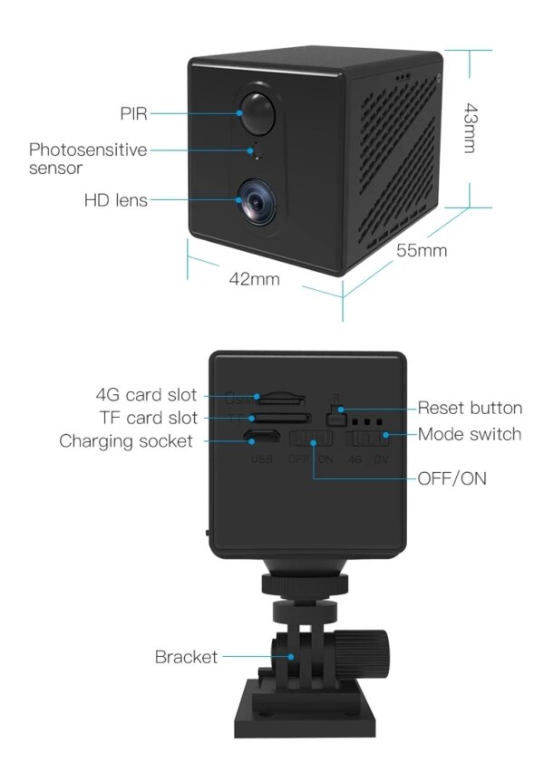 7787-86072c.jpg babyphone 4G Batterie Mini Caméra 1296P 4G Caméra IP 3000mAh
