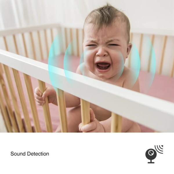 babyphone vidéo Laxihub 1080P avec détection de pleurs WiFi 2.4G