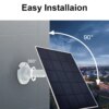 Panneau solaire pour caméra de Surveillance extérieure WiFi 3M, câble d'alimentation Rechargeable pour la sécurité