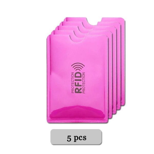 porte carte rfid 5-20 pièces porte-cartes en Aluminium Anti Rfid NFC