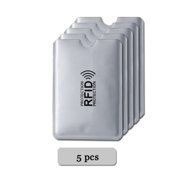 porte carte rfid 5-20 pièces porte-cartes en Aluminium Anti Rfid NFC