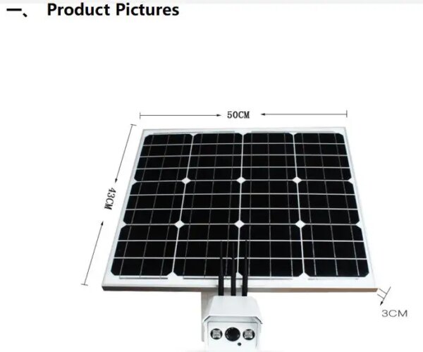 8055-de5831.jpg Caméra de Surveillance extérieure PTZ IP WiFi 4G, dispositif de sécurité sans fil avec panneau solaire externe