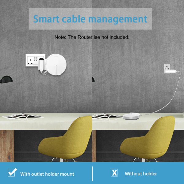 8131-7d9017.jpg Support mural pour tp-link Deco M5, pour toute la maison, maille, système WiFi, support robuste, gain de place, tp-link, support de routeur, prise