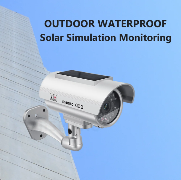 camera factice solaire extérieure de vidéosurveillance, Simulation de caméra factice