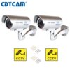 camera factice de vidéosurveillance, dispositif de sécurité intérieur/extérieur étanche
