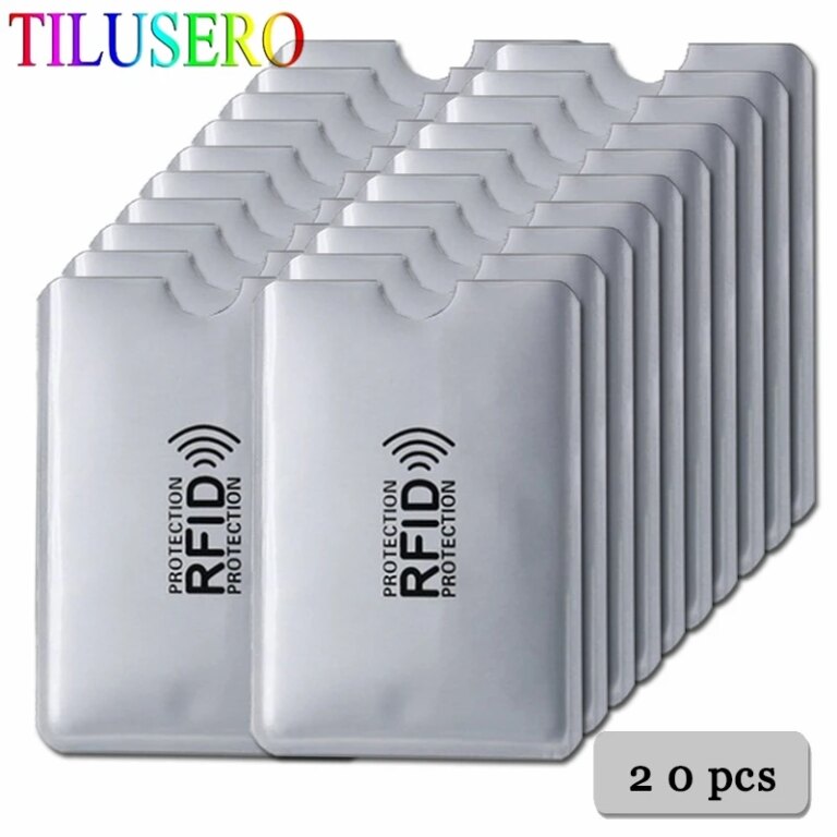 Porte carte RFID serrure argent