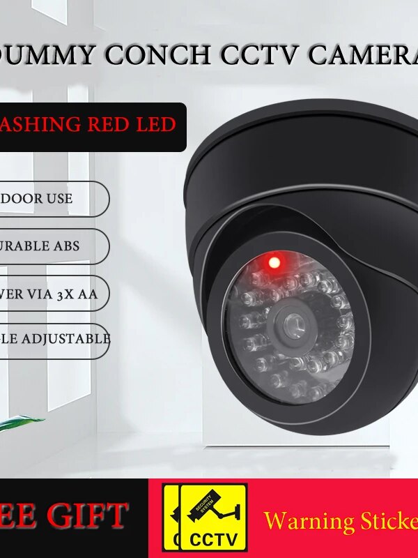 camera factice Led rouge clignotante, alimentation Via batterie 3AA