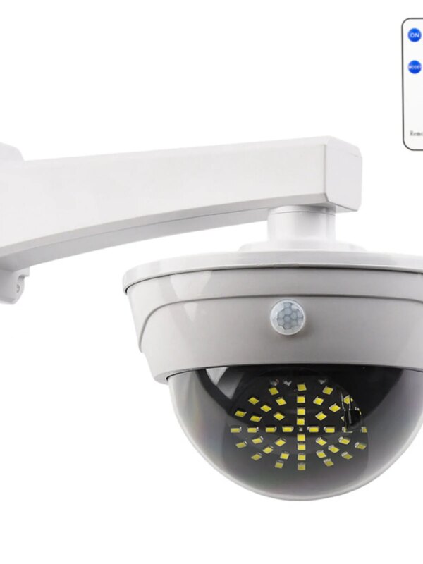 8645-24ff0d.jpg camera factice de Surveillance dôme extérieure solaire, fausse caméra de sécurité