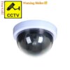 Caméra de Vidéosurveillance Dôme en Plastique Noir, Fausse CCTV