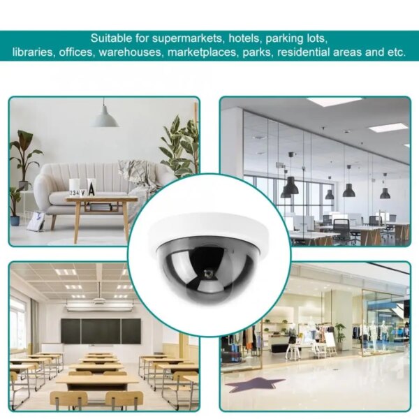 8772-050592.jpg camera factice dôme de vidéosurveillance factice, 4 pièces