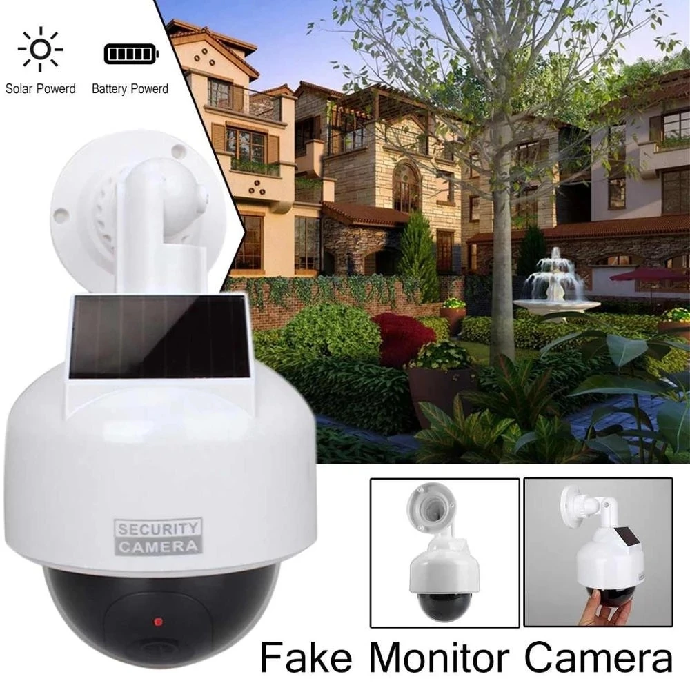 camera factice de vidéosurveillance solaire, sécur - Caméra Factice chez corse-securite.fr