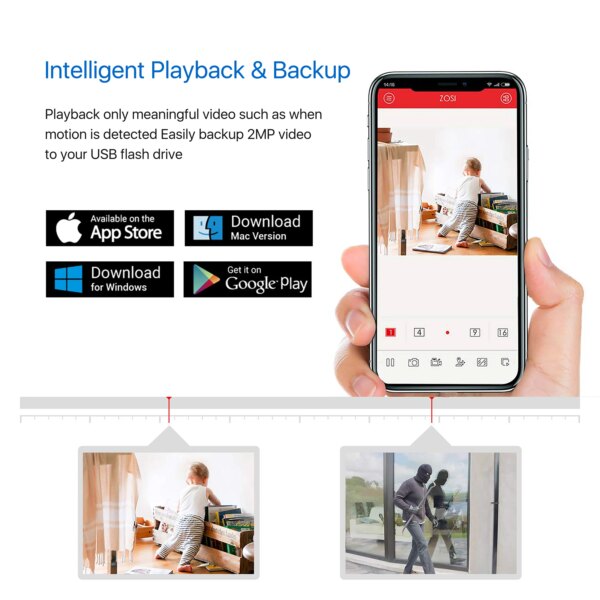 8854-fc6632.jpg camera de surveillance ZOSI 1080P 8CH TVI CCTV système de caméra de sécurité