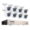 camera de surveillance ZOSI 1080P 8CH TVI CCTV système de caméra de sécurité