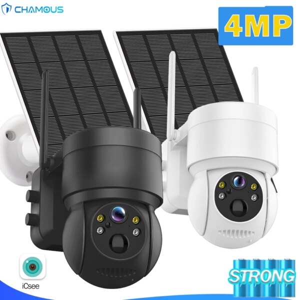 Camera solaire de surveillance solaire PTZ IP WiFi hd 4MP/8MP/4K