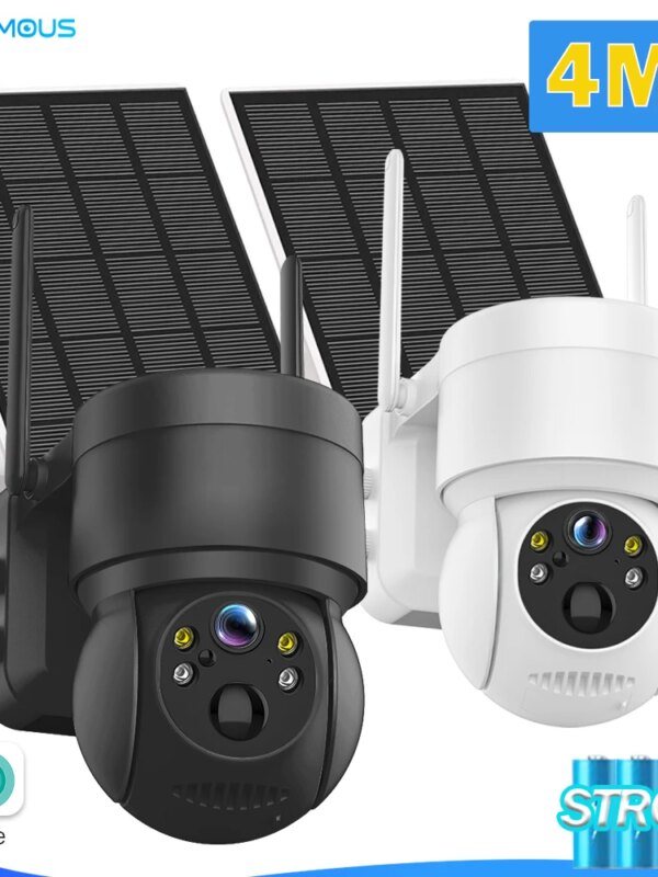 Camera solaire de surveillance solaire PTZ IP WiFi hd 4MP/8MP/4K
