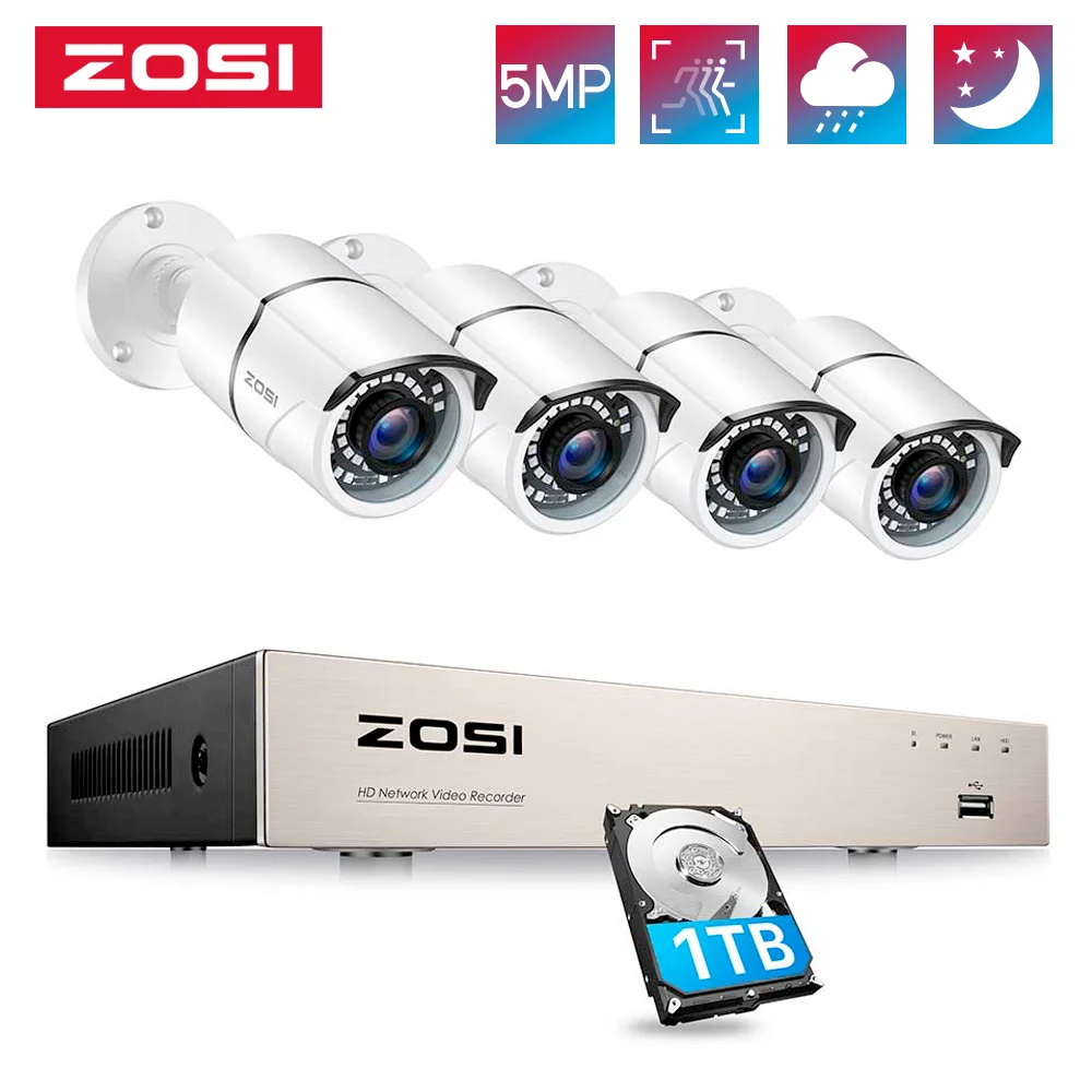 camera de surveillance ZOSI H.265 + 8CH 5MP P