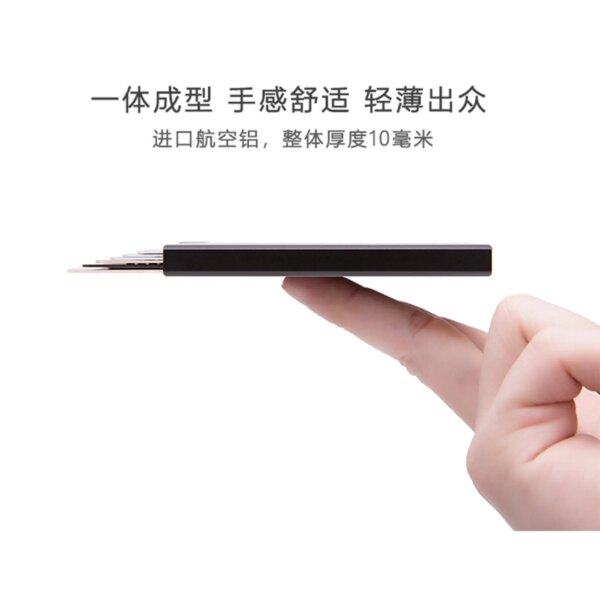 906-24bf05.jpg porte carte rfid de crédit Anti-vol minimaliste, Porte-cartes en Aluminium mince