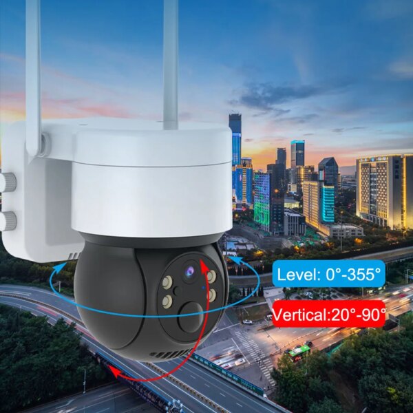 Camera solaire de surveillance de sécurité extérieure à panneau solaire 1080P WiFi