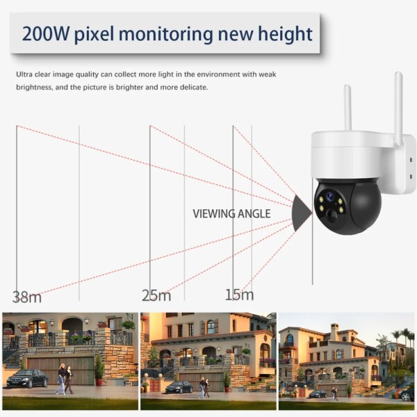 Camera solaire de surveillance de sécurité extérieure à panneau solaire 1080P WiFi